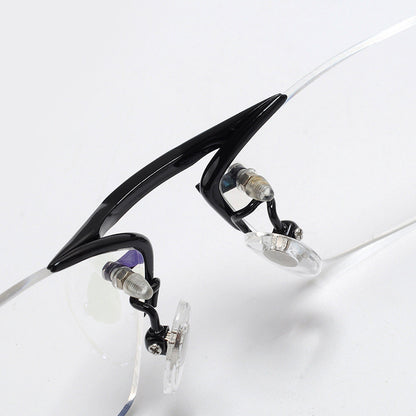 Glasses Frame Rimless Pure Titanium Glasses Frame Women