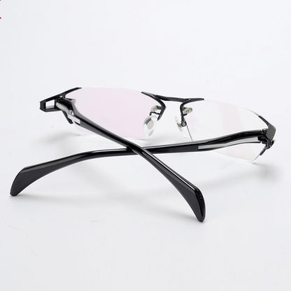 Glasses Frame Rimless Pure Titanium Glasses Frame Women